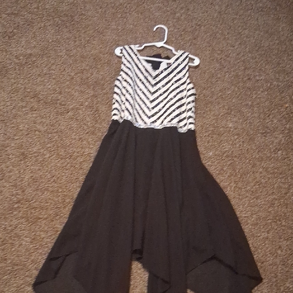 lilt Other - Lilt Black and White Formal Kids Dress